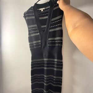 Eva Mendes for New York & Company Black and White Midi Dress